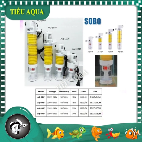 Máy bơm lọc chìm hút cặn HỒ CÁ SOBO AQ-101F / AQ-102F / AQ-103F / AQ-104F