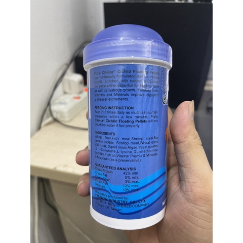 CICHLID Floating Pellets Pro Choice - Thức Ăn Chuyên Dụng Cho Cá họ Cichlid: Hồng Két, Đầu Bò, Tai Tượng, La Hán...)