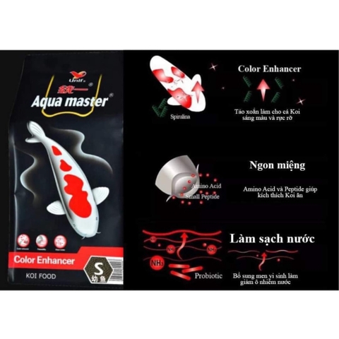 Thức Ăn Cá KOI AQUAMASTER - Thức Ăn Cao Cấp cho Cá Koi | Color Enhacer - Growth - Hi Growth - Staple (Bao 5kg)