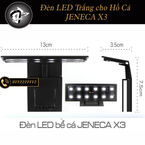 Đèn Led Trắng nhỏ gọn cho Bể cá JENECA X3 5W