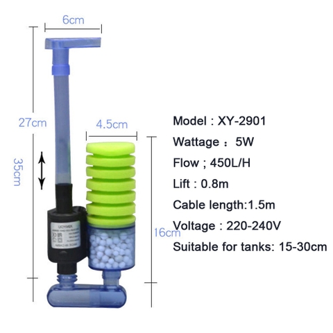 Lọc BIO Tích Hợp Máy Bơm Tặng Kèm Vật Liệu Lọc XY-2900, XY-2901, XY-2902