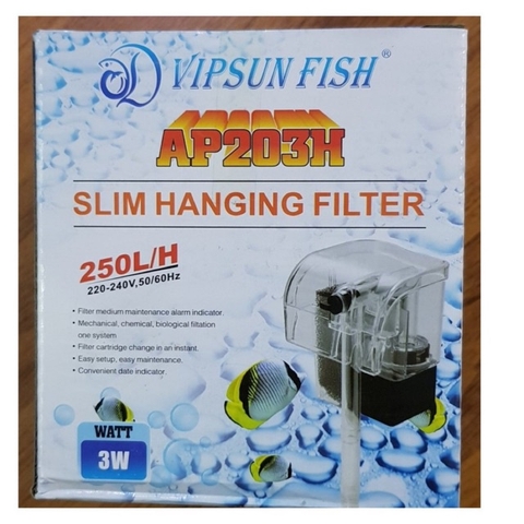 Máy Lọc Thác kèm Lọc Ván Vipsun AP-203H, AP-303H, AP-606H, AP-607H cho hồ cá cảnh, hồ thuỷ sinh