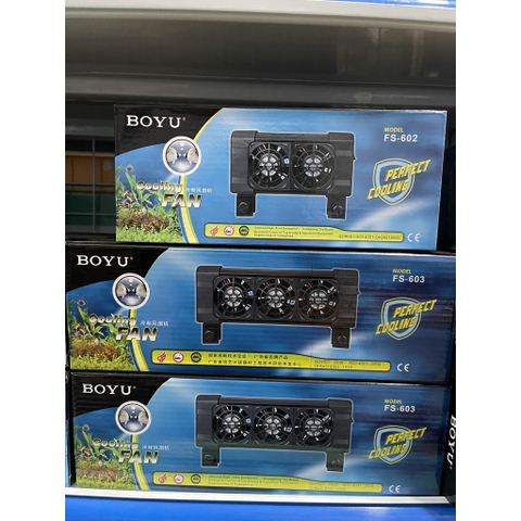 Quạt tản nhiệt, làm mát bể cá chuyên dụng BOYU FS-601, FS-602, FS-603, FS-604, FS-605, FS,606