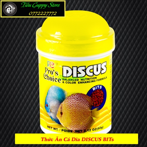 Thức Ăn Cá Dĩa DISCUS PRO's CHOICE dạng Hạt - Giúp Cải Thiện Màu Sắc và Tăng Sức Đề Kháng cho Cá
