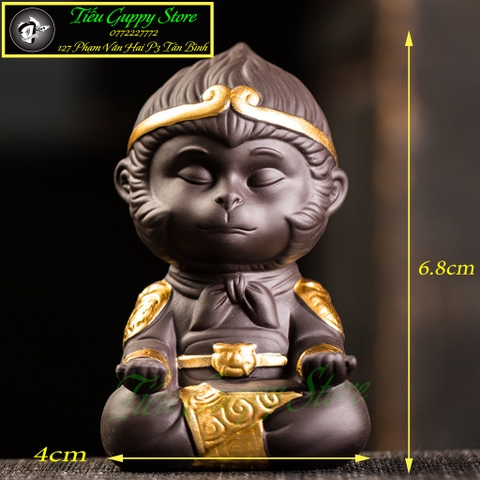 Tượng Tôn Ngộ Không - Tề Thiên Đại Thánh - Trang Trí Bể Cá Cảnh Bằng Gốm