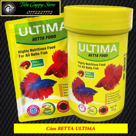 Cám Cho Cá BETTA ULTIMA - Thức Ăn Dinh Dưỡng Cho Cá Lia Thia, Cá Cảnh Nhỏ