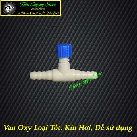 Van Oxy Xanh Hồ Cá Loại Tốt, Có Khấc Giữ Dây Chắc Chắn và Kín Hơi