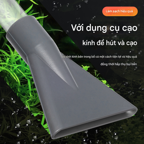 Dụng Cụ Hút Cặn, Bơm Tay Thay Nước Hồ Cá Cao Cấp hiệu YEE màu xám đen (dài 1m5 - 2m6)