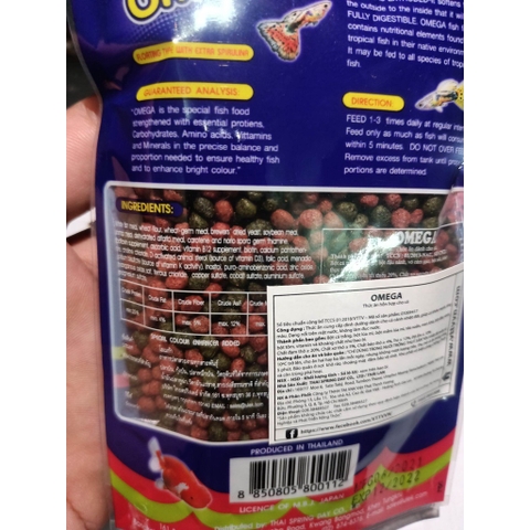 Cám OMEGA - Thức Ăn Cá Cảnh Đến Từ Thái Lan - Giúp Cá Tăng Màu và Mau Lớn
