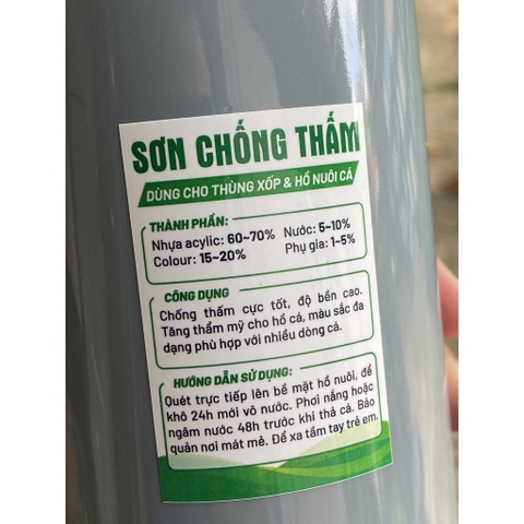 Sơn Chống Thấm Thùng Xốp Nuôi Cá, Hồ Cá Cảnh - Nhiều Màu Sắc cho Hồ Cá Thêm Lung Linh