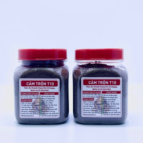 Cám Trộn T10 - Thức Ăn Đầy Đủ Dinh Dưỡng cho Cá Guppy, Betta và Các Loài Cá Thủy Sinh Khác