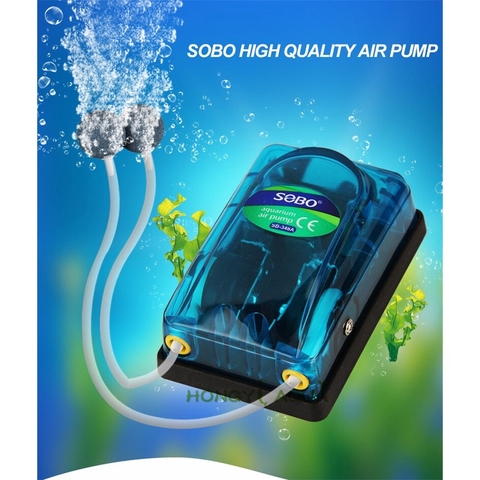 Máy Sủi Oxi Hồ Cá Hiệu SOBO 1 vòi 248A và 2 vòi 348A