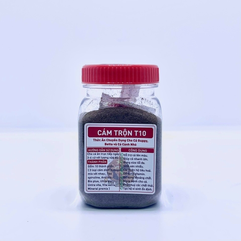 Cám Trộn T10 - Thức Ăn Đầy Đủ Dinh Dưỡng cho Cá Guppy, Betta và Các Loài Cá Thủy Sinh Khác