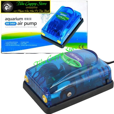 Máy Sủi Oxi Hồ Cá Hiệu SOBO 1 vòi 248A và 2 vòi 348A