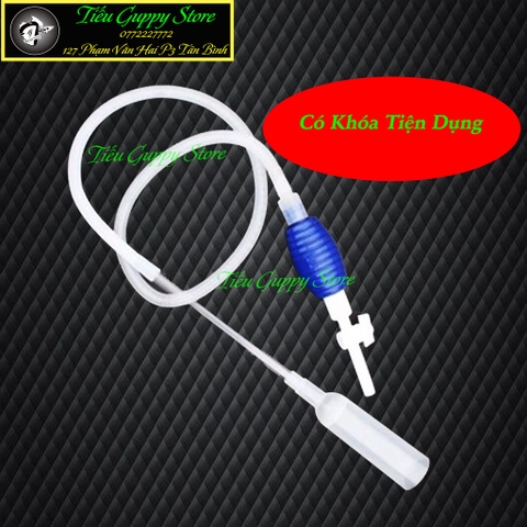 Ống Hút Nước Có Khóa - Dụng Cụ Thay Nước Hồ Cá, Bơm Tay Loại Tốt