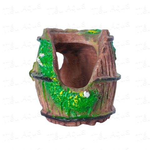 Mô Hình Thùng Gỗ Nhỏ Trang Trí Bể Cá, Tiểu Cảnh, Terrarium, Hòn Non Bộ