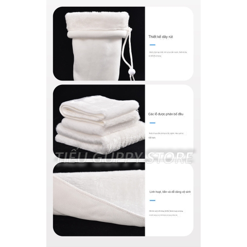 Túi Lọc Hồ Cá 2 Lớp Cao Cấp Nhiều Kích Cỡ, Lọc Cặn Bẩn, Có dây kéo