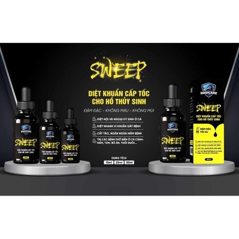 [Chính hãng] Hodicare Sweep  - Dung Dịch Xử Lý Nấm, bỏ ăn, lờ đờ, xuất huyết, ký sinh trùng cho cá