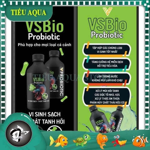 VSBIO - Probiotic Vi Sinh Sạch - Hết tanh hôi và làm trong nước hồ cá (chai 100ml)