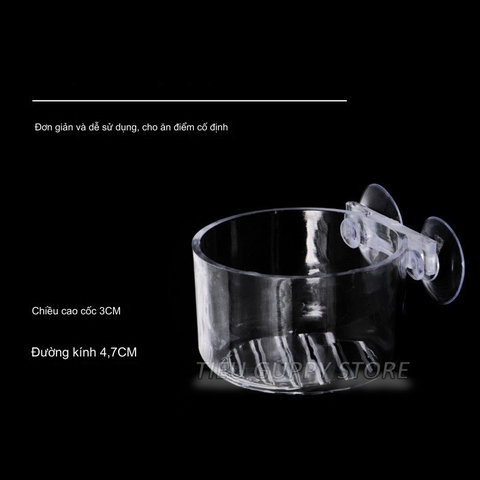Cốc Trồng cây Thủy Sinh mini - Cốc Đựng trùng chỉ cho cá ăn