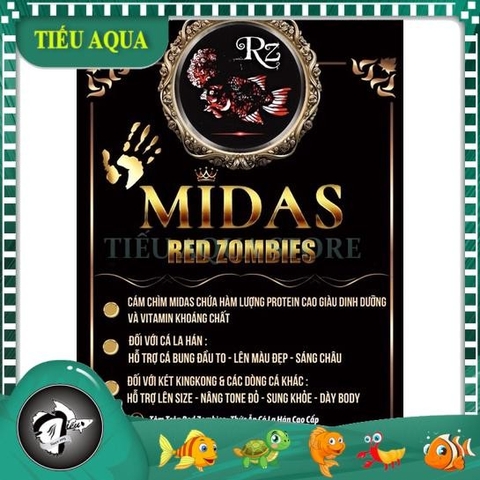 Tôm Trộn Viên cho cá La Hán MIDAS gói 150gram - Red Zoombies