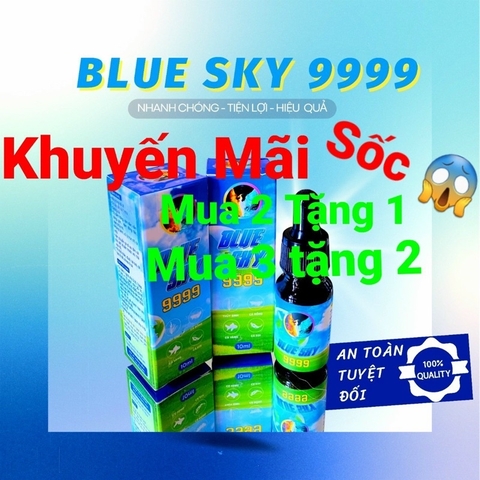 BLUE SKY 9999 - Công Dụng Đa Năng Cho Cá Cảnh (Túm Lắc, Stress, Sát Khuẩn, Dưỡng Cá, Vận Chuyển)