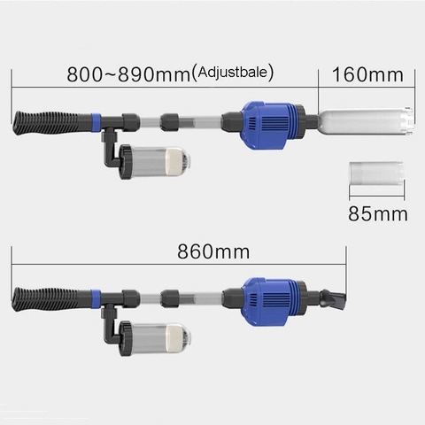 Máy Hút Cặn Hồ Cá Sunsun HXS-02 (16W - 800L/H - 1.6M) - Dụng Cụ Vệ Sinh Bể Cá Dùng Điện