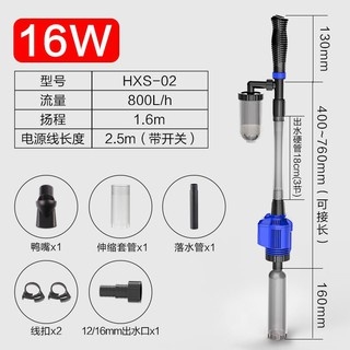 Máy Hút Cặn Hồ Cá Sunsun HXS-02 (16W - 800L/H - 1.6M) - Dụng Cụ Vệ Sinh Bể Cá Dùng Điện