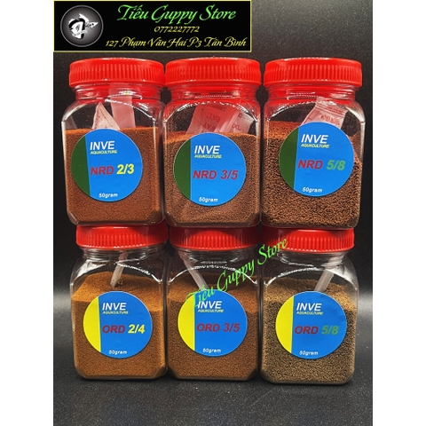 Cám Thái INVE NRD và ORG 2/3 3/5 5/8 - Thức Ăn Chuyên Dụng cho Cá Cảnh Nhỏ