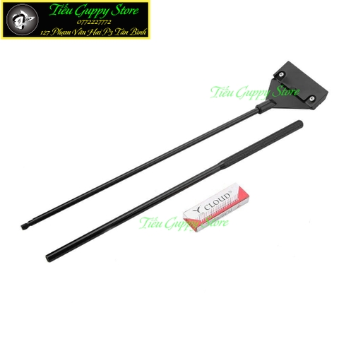 Dao Cạo Rêu Inox Màu Đen Chuyên Dùng Cho Hồ Thủy Sinh (Tặng kèm 5-10 lưỡi dao)