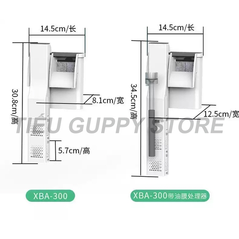 Lọc Thác Cao Cấp Sunsun XBA 200, XBA 300, XBA 500 có Tích Hợp Lọc Váng Chuyên Dụng Cho Bể Cá, Hồ Thủy Sinh