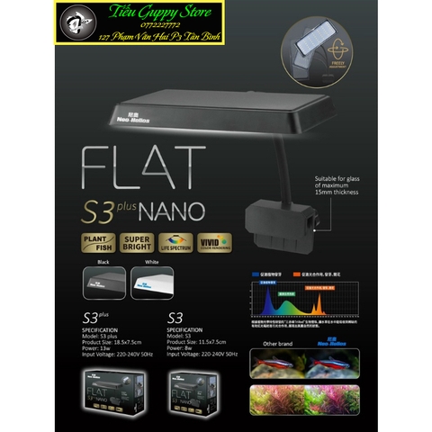 Đèn Led Neo Helios FLAT S3 Plus Nano Chuyên Dụng Cho Hồ Thủy Sinh, Hồ Cá Nhỏ