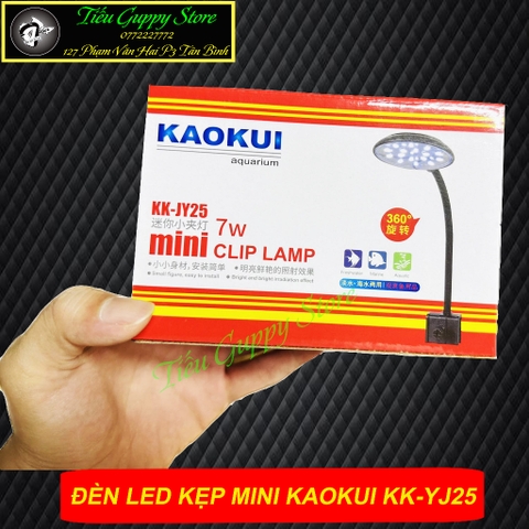 Đèn Led Kẹp Mini Kaokui KK-JY25 | Chế Độ Ánh Sáng Dùng được cho Bể Tròn, Hồ Bèo, Hồ Trụ