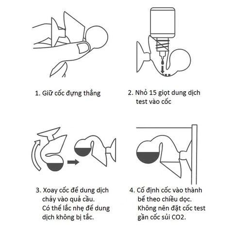 Bộ Sản Phẩm Kiểm Tra Nồng Độ CO2 - Dung Dịch Test CO2 Trong Nước