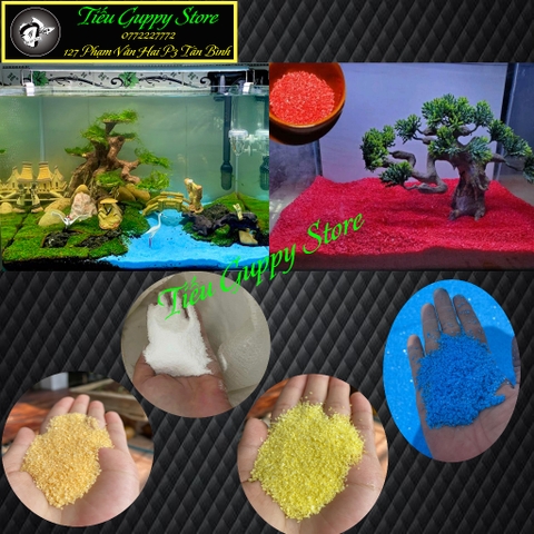 1kg Cát Màu - Cát Thạch Anh Nhiều Màu Sắc Trang Trí Bể Cá