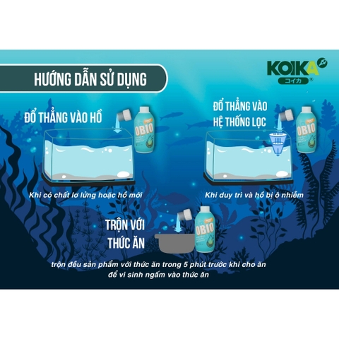Men Vi Sinh Koika OBIO - Vi Sinh Cao Cấp Dành Cho Cá Cảnh