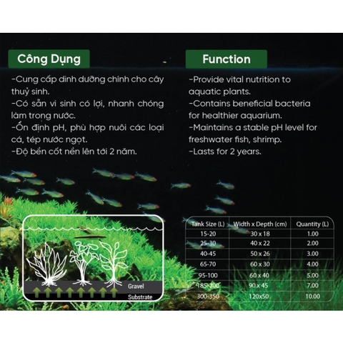 Cốt Nền Vũ Aqua - Cung Cấp Dinh Dưỡng cho Cây Thủy Sinh - Độ Bền Cao