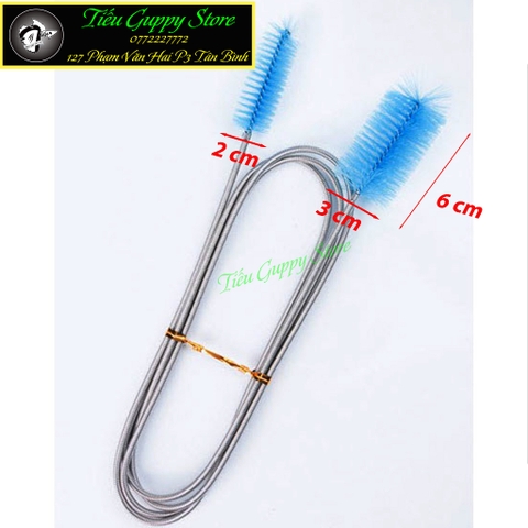 Dây Lò Xo Cọ Rửa Vệ Sinh Đường Ống Nước, Ống In Out Hồ Cá (dài 160cm)