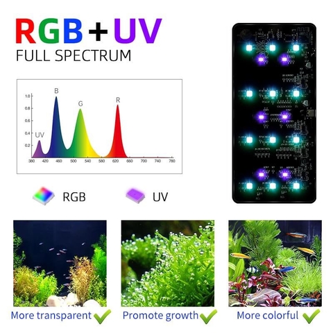 Đèn Led Week Aqua Mini 9Pro RGB và UV - Điều khiển bằng App Điện Thoại