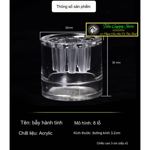 Bẫy Sán 8 Lỗ Chuyên Dụng Cho Bể Thủy Sinh, Hồ Tép Cảnh