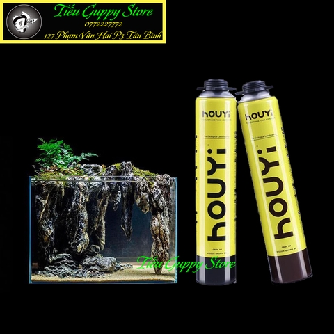 FOAM xịt HOUYI Tạo Hình Bố Cục, Background Hồ Bán Cạn, Keo Xịt Tạo Khối Cho Hồ, Tường Rêu