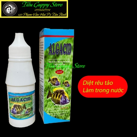 Dung dịch diệt rêu tảo hại hồ cá ALGACID (chai 30ml)