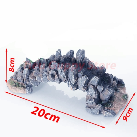 Mô Hình Tiểu Cảnh Cầu Đá Trang Trí Bể Cá Cảnh, Hồ Thủy Sinh, Bể Terarium, Bán Cạn, Bonsai