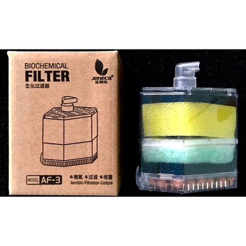 Lọc Góc Hồ Cá Jeneca AF3 - Kiểu Dáng Đẹp, Có sẵn vật liệu lọc và nhiều lớp bông lọc