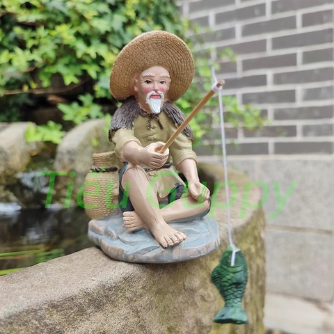 Mô Hình Ông Lão Đánh Cá - Trang Trí Hồ Cá Cảnh, Tiểu cảnh, Terarium...
