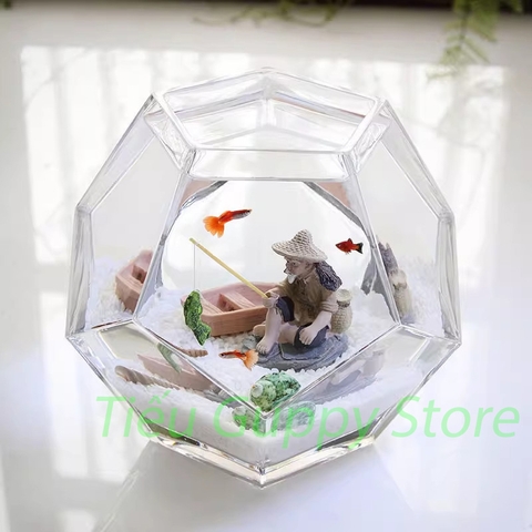 Mô Hình Ông Lão Đánh Cá - Trang Trí Hồ Cá Cảnh, Tiểu cảnh, Terarium...