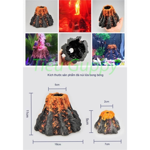 Mô Hình Núi Lửa - Trang trí bể cá cảnh, tiểu cảnh, bonsai v....v......