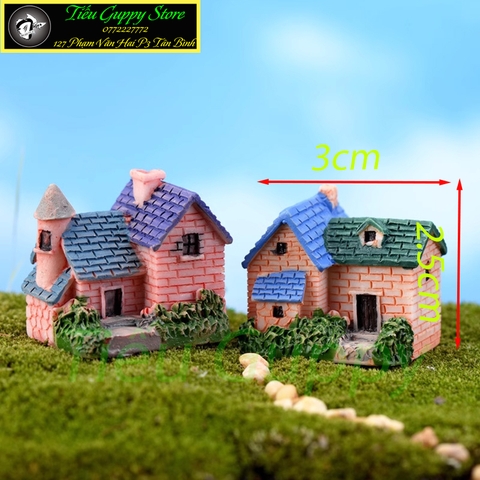 Phụ Kiện Tiểu Cảnh - Mô Hình Ngôi Nhà Mini - Trang trí bể cá cảnh, tiểu cảnh, bonsai v....v......
