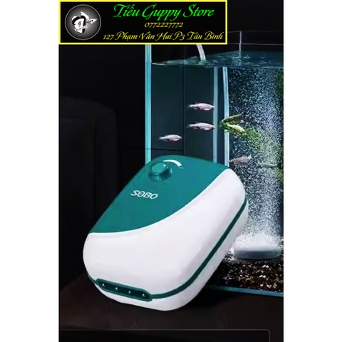 Máy Sủi Oxy Siêu Êm SOBO AQ-08, AQ-10, AQ-12, AQ-15 - Máy Oxi có tăng giảm