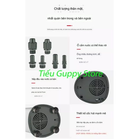 Máy Bơm Chìm Hút Đáy 360* Sunsun XGP-500, XGP-1000, XGP-1500, XGP-2500, XGP-3000, XGP-3500, XGP-5000, XGP-5500, XGP-4500